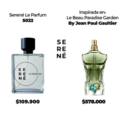 Serené Le Parfum S022 Inspirada en Le Beau Paradise Garden By Jean Paul Gaultier (Kit 50 ML)