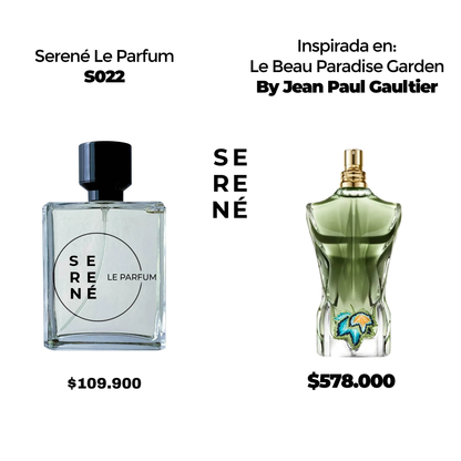 Serené Le Parfum S022 Inspirada en Le Beau Paradise Garden By Jean Paul Gaultier (50 ML POR 168)