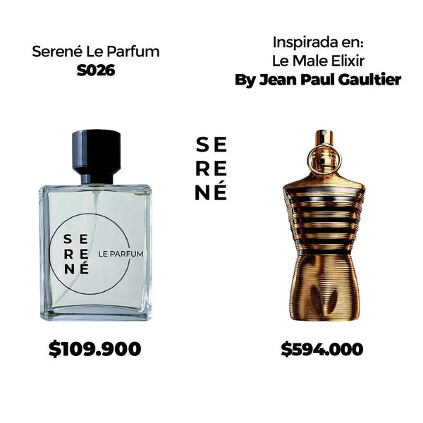 Serené Le Parfum S026 Inspirada en Le Male Elixir By Jean Paul Gaultier (Kit 50 ML)