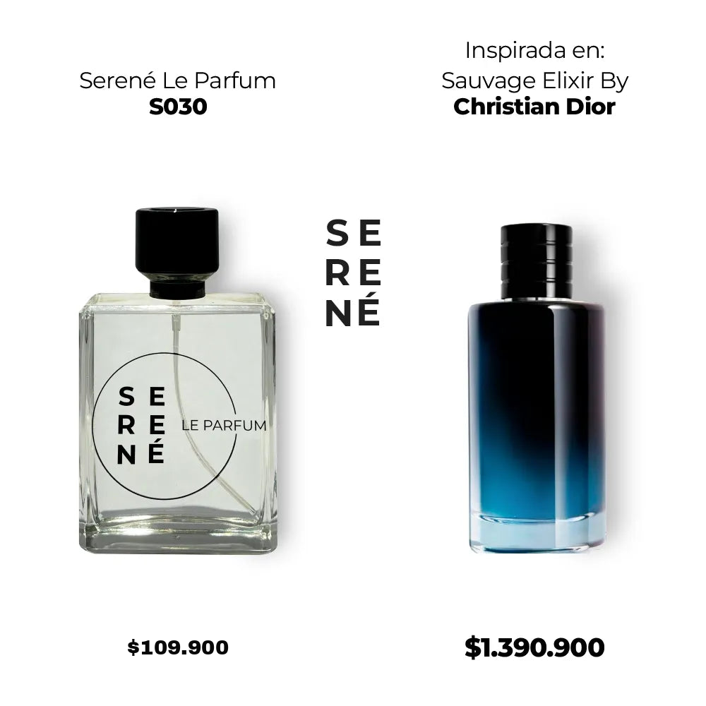 Serené Le Parfum S030 -  inspirada en Sauvage Elixir por Christian Dior (50 ML POR 168)