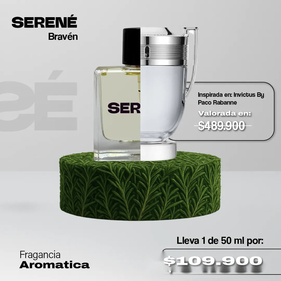 Serené Le Parfum S034 - inspirada en Invictus por Paco Rabanne (Kit 50 ml)
