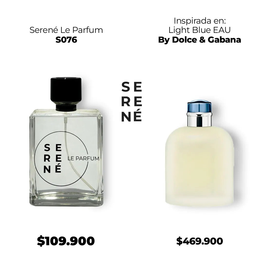 Serené Le Parfum S076 - Inspirada en Dolce & Gabana Light Blue por D&G (Kit 50 ml)