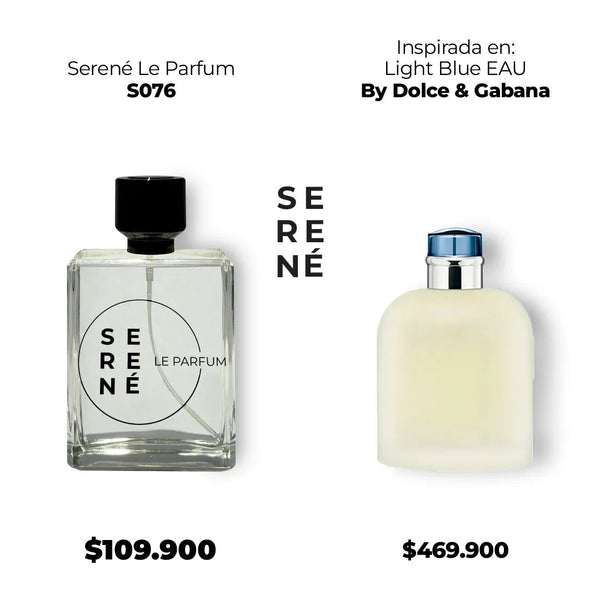 Serené Le Parfum S076 - Inspirada en Dolce & Gabana Light Blue por D&G (Kit 50 ml)