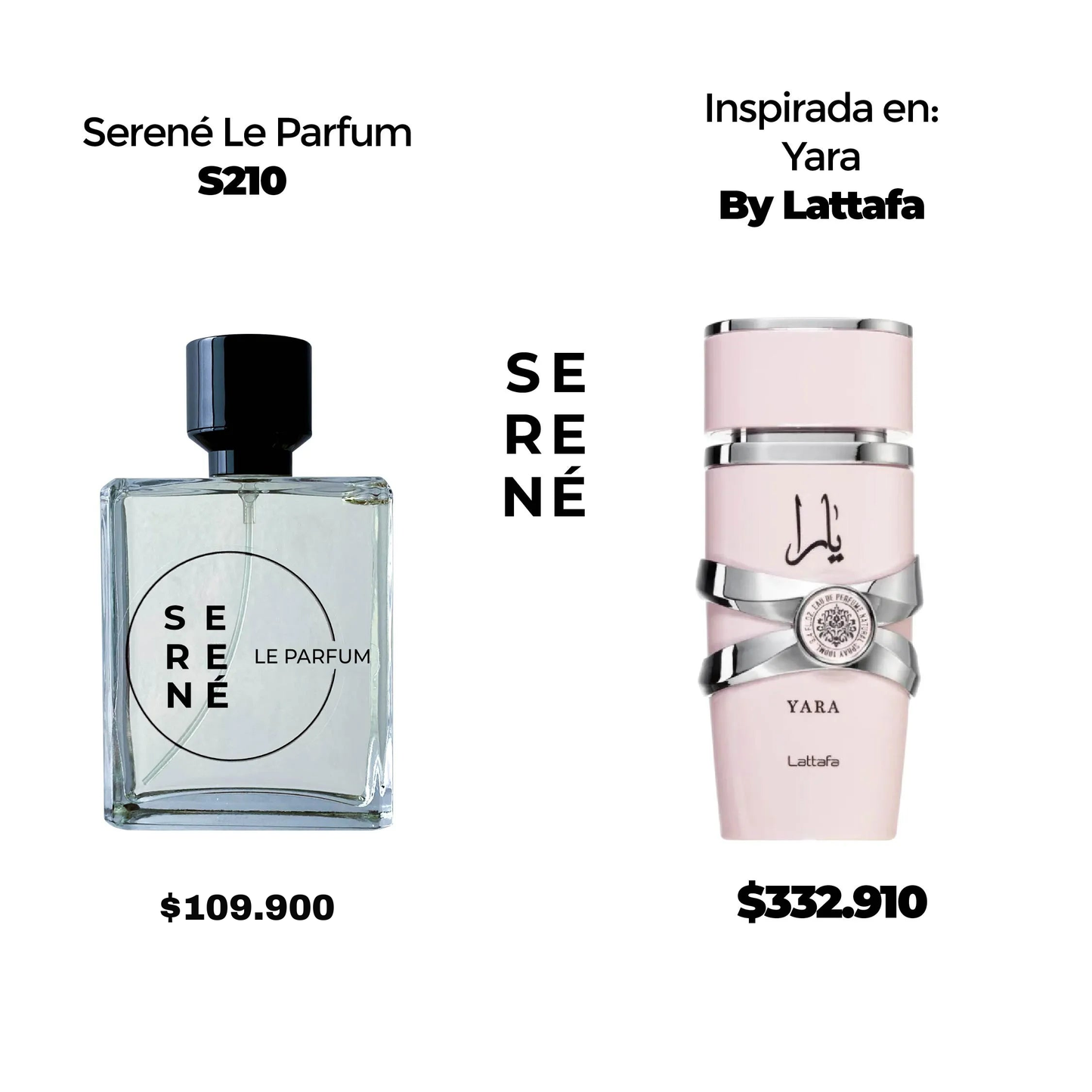 Serené Le Parfum S210 Inspirada en Yara Femenina By Lataffa (50 ML POR 168)