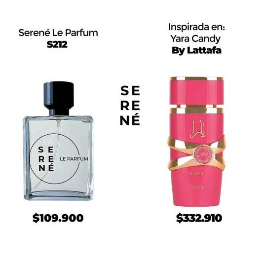 Serené Le Parfum S212 Inspirada en Yara Candy By Lattafa (Kit 50 ML)