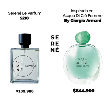 Serené Le Parfum S218 Inspirada en Acqua Di Gio Femme By Giorgio Armani (50 ML POR 168)