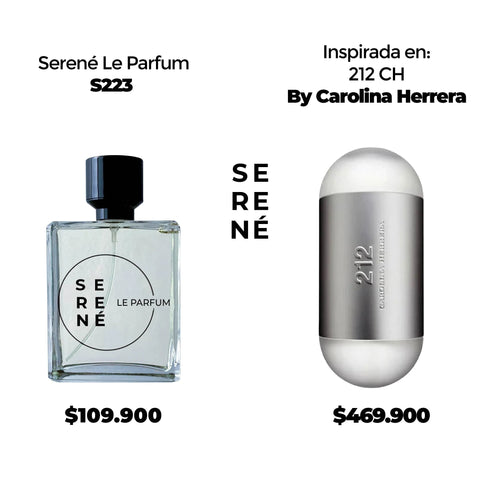 Serené Le Parfum S223 Inspirada en 212 CH By Carolina Herrera (Kit 50 ML)