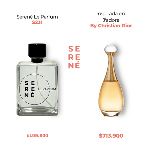 Serené Le Parfum S231 - Inspirada en J'adore por Christian Dior (50 ML POR 168)