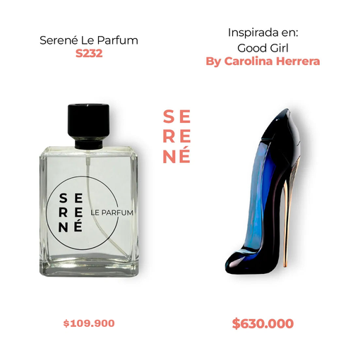 Serené Le Parfum S232 - Inspirada en Good Girl por Carolina Herrera (50 ML POR 168)