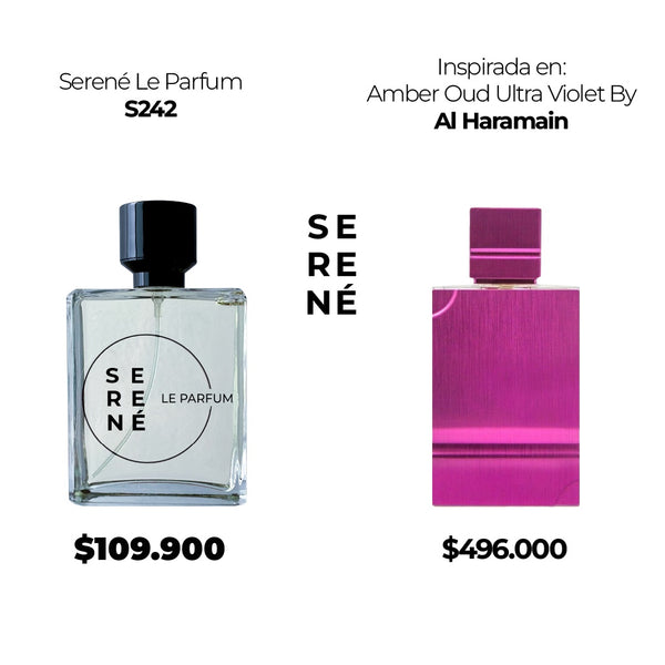 Serené Le Parfum S242 Inspirada en: Amber Oud Ultra Violet By Al Haramain (Kit 50 ML)