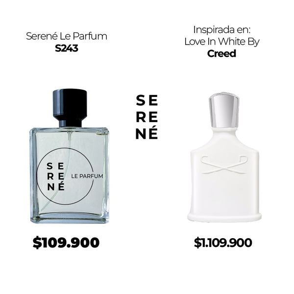 Serené Le Parfum S243 Inspirada en: Love In White By Creed (Kit 50 ML)