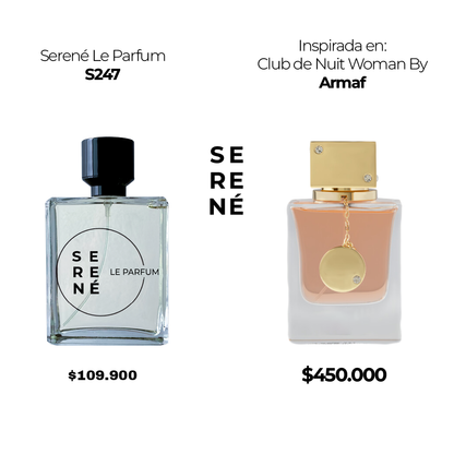 Serené Le Parfum S247 Inspirada en: Club de Nuit Woman By Armaf (50 ML POR 168)