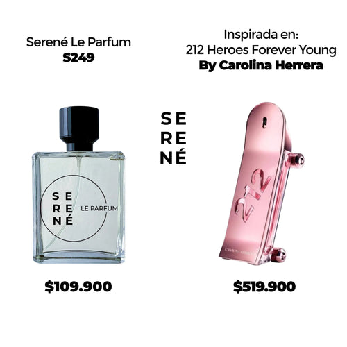 Serené Le Parfum S249 Inspirada en 212 Heroes Forever Young (Kit 50 ML)