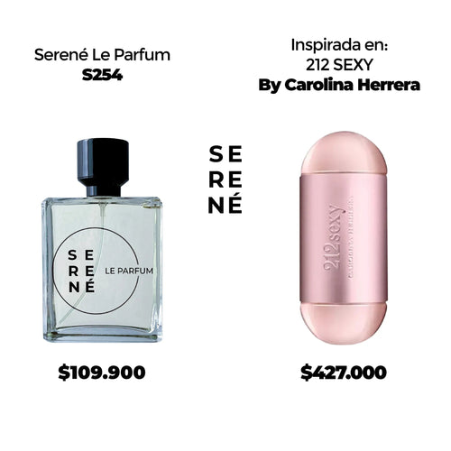 Serené Le Parfum S254 Inspirada en 212 Sexy (Kit 50 ML)