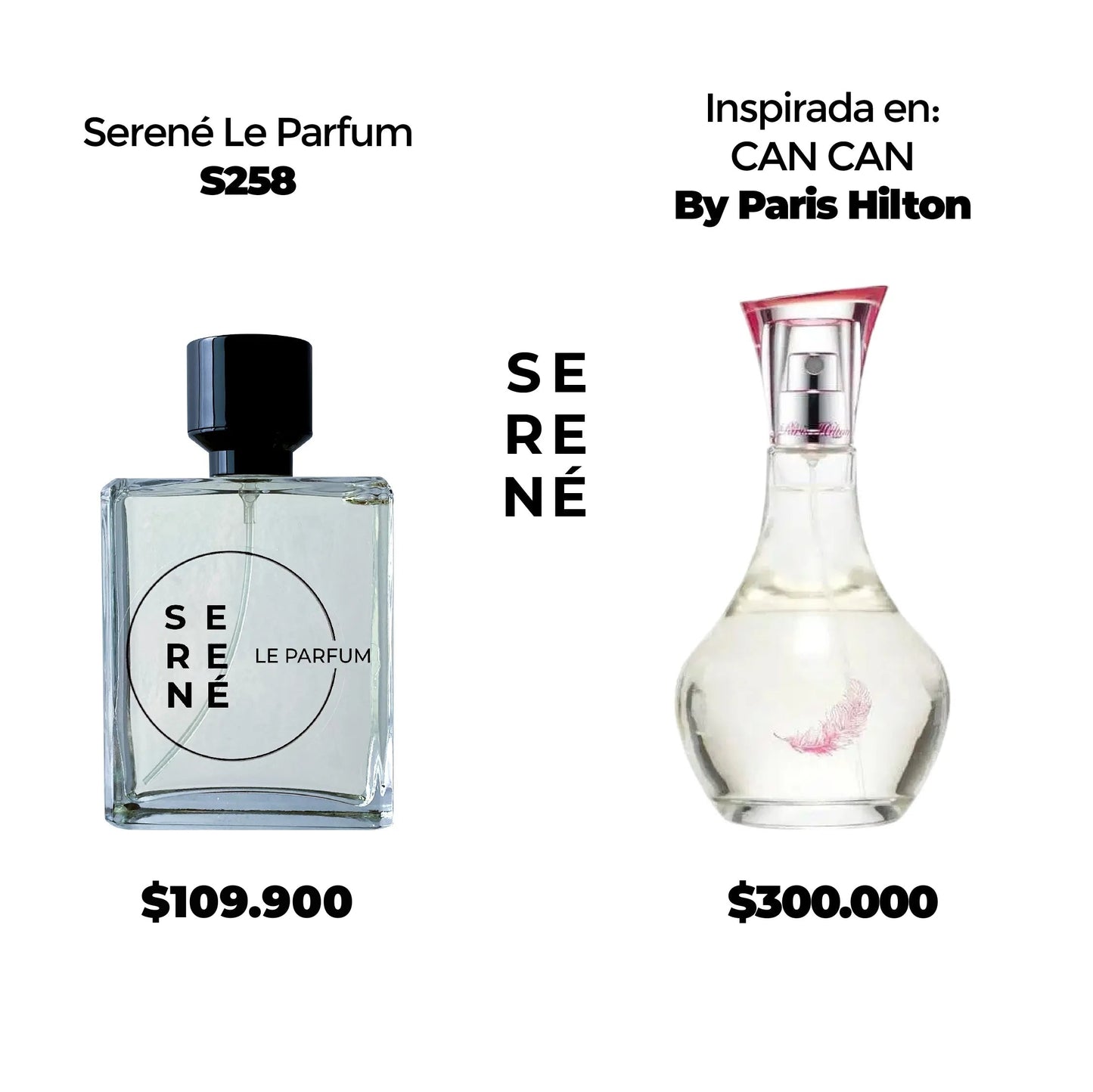 Serené Le Parfum S258 Inspirada en Can Can By Paris Hilton (Kit 50 ML)