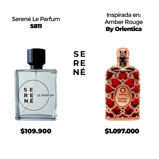Serené Le Parfum S811 Inspirada en Amber Rouge By Orientica (Kit 50 ML)