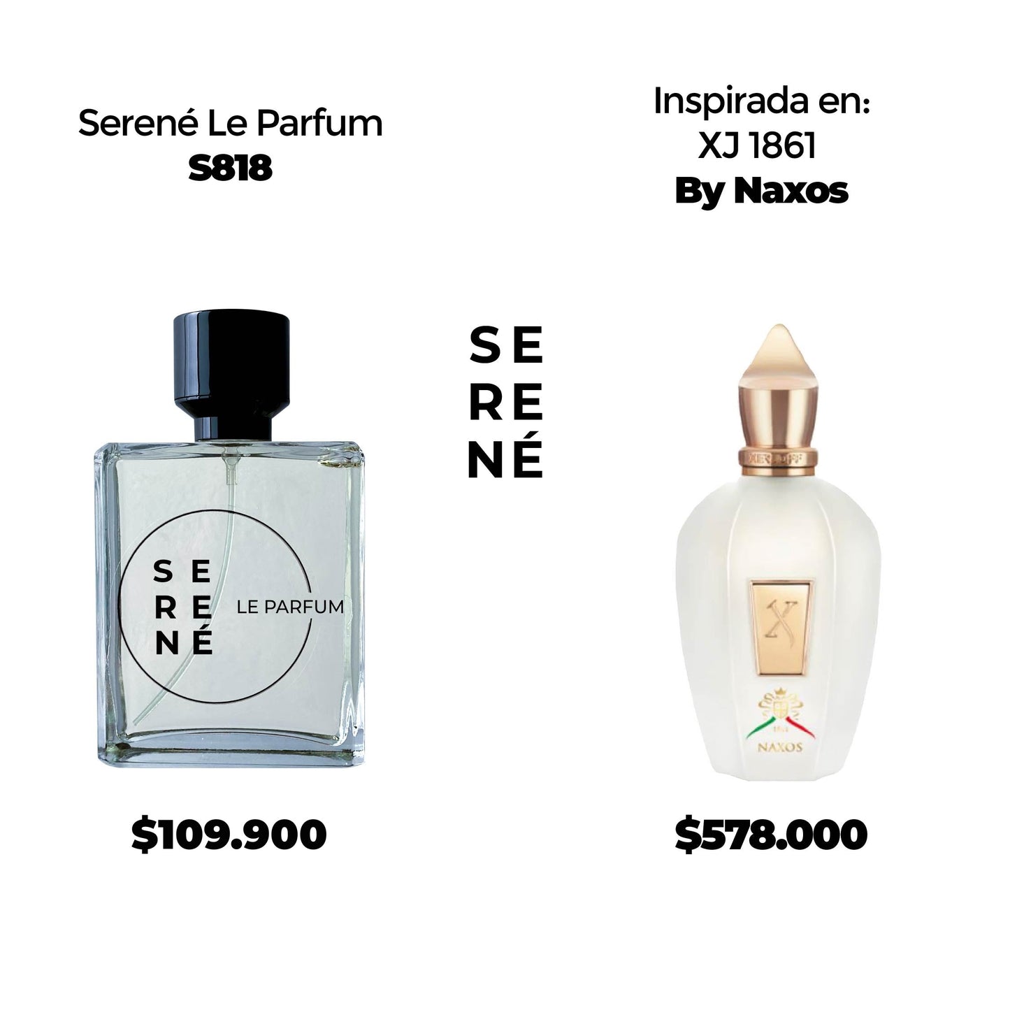 Serené Le Parfum S818 Inspirada en  XJ 1861 Naxos By Xerjoff (Kit 50 ML)