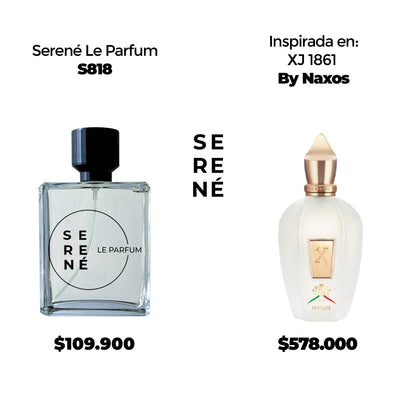 Serené Le Parfum S818 Inspirada en  XJ 1861 Naxos By Xerjoff (Kit 50 ML)