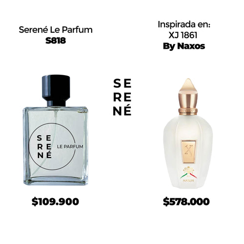 Serené Le Parfum S818 Inspirada en  XJ 1861 Naxos By Xerjoff (Kit 50 ML)