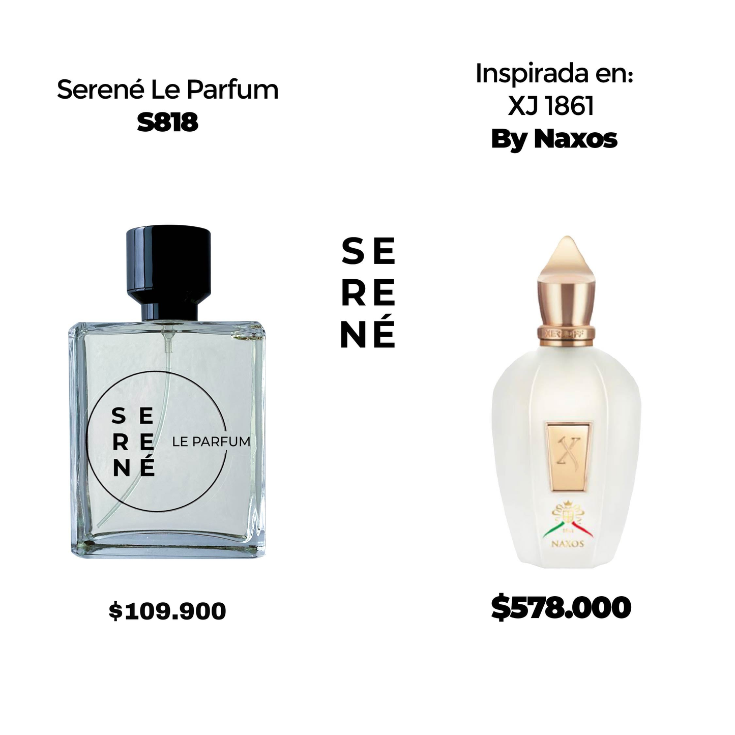 Serené Le Parfum S818 Inspirada en  XJ 1861 Naxos By Xerjoff (50 ML POR 168)