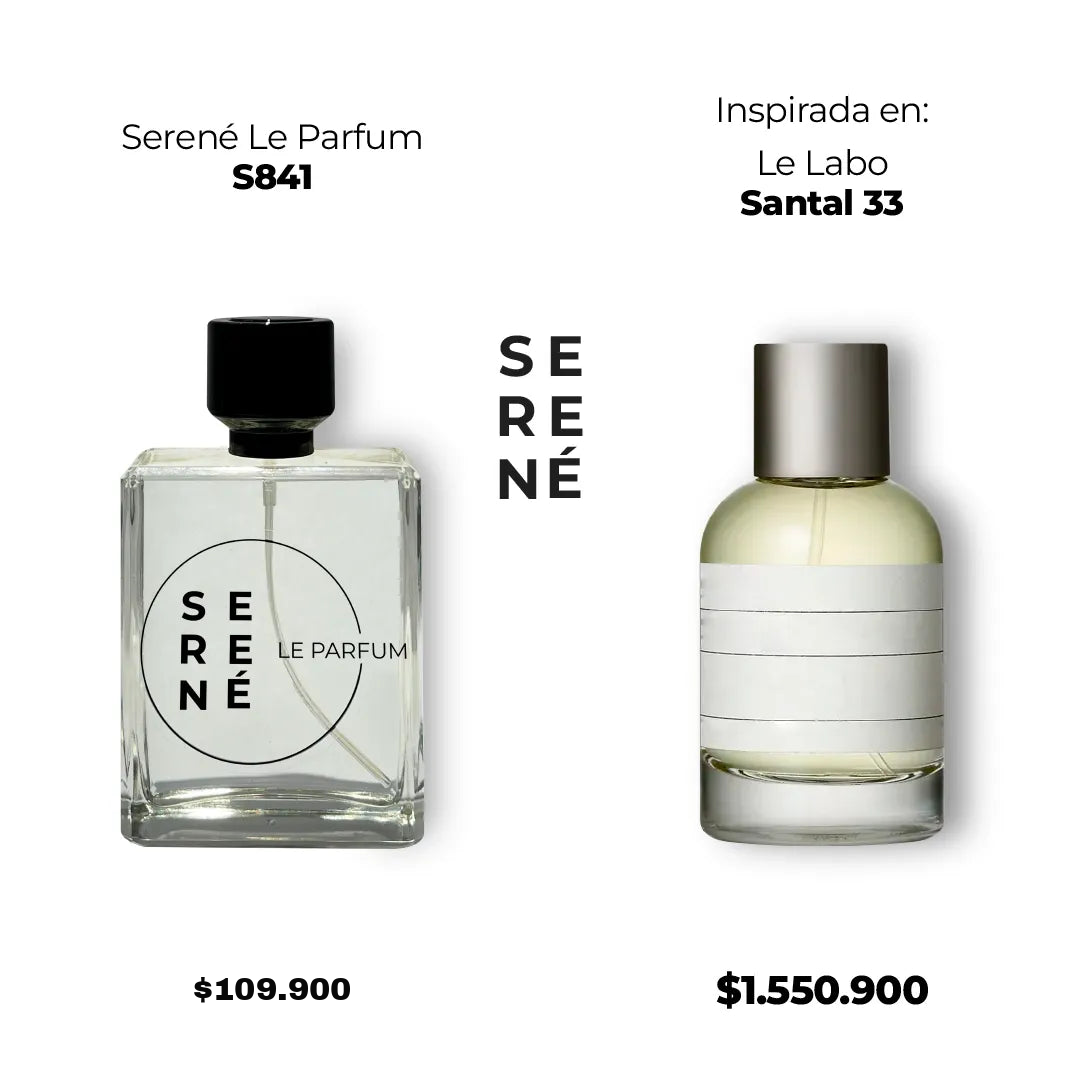 Serené Le Parfum S845 Inspirada en Santal 33 By Le Labo (50 ML POR 168)