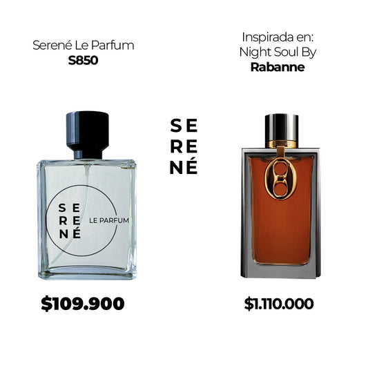 Serené Le Parfum S850 Inspirada en: Night Soul By Rabanne (Kit 50 ML)