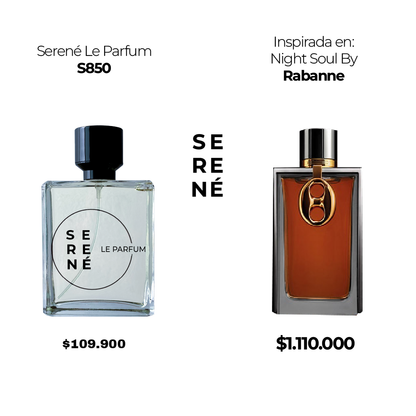 Serené Le Parfum S850 Inspirada en: Night Soul By Rabanne (50 ML POR 168)