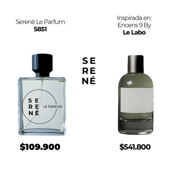 Serené Le Parfum S851 Inspirada en: Encens 9 By Le Labo (Kit 50 ML)