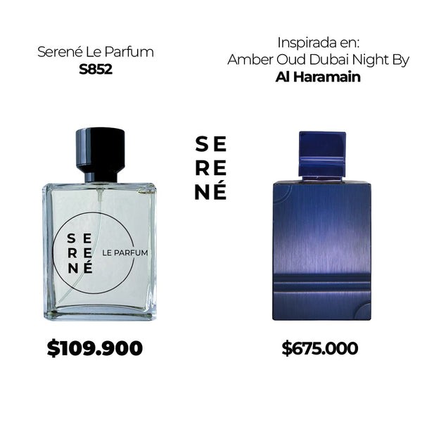 Serené Le Parfum S852 Inspirada en: Amber Oud Dubai Night By Al Haramain (Kit 50 ML)