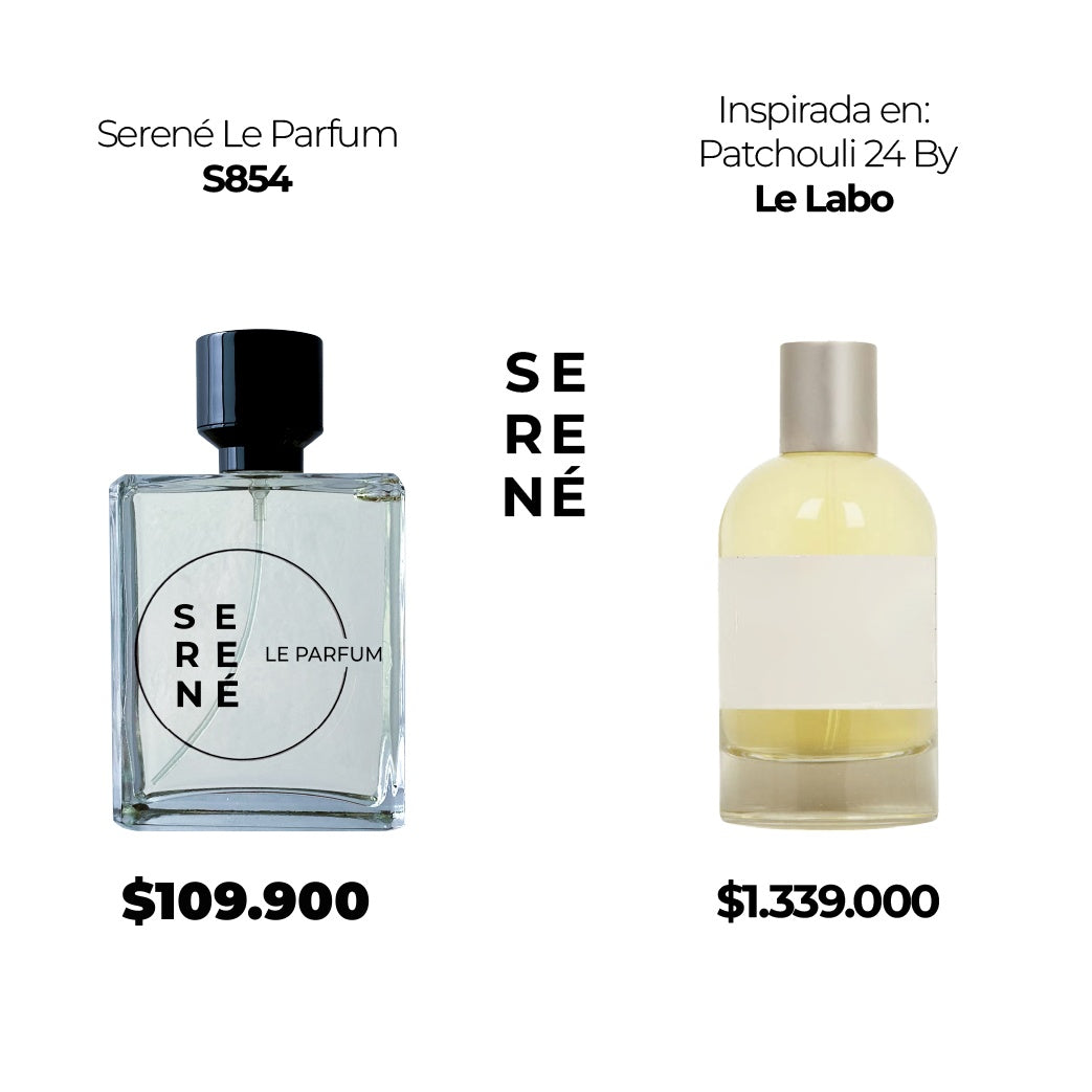 Serené Le Parfum S854 Inspirada en: Patchouli 24 By Le Labo (Kit 50 ML)