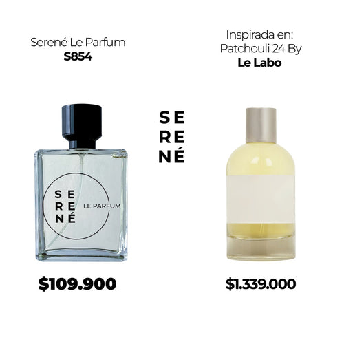Serené Le Parfum S854 Inspirada en: Patchouli 24 By Le Labo (Kit 50 ML)