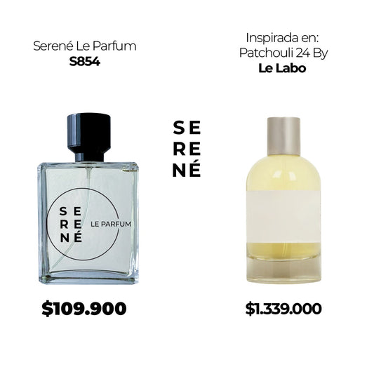 Serené Le Parfum S854 Inspirada en: Patchouli 24 By Le Labo (Kit 50 ML)