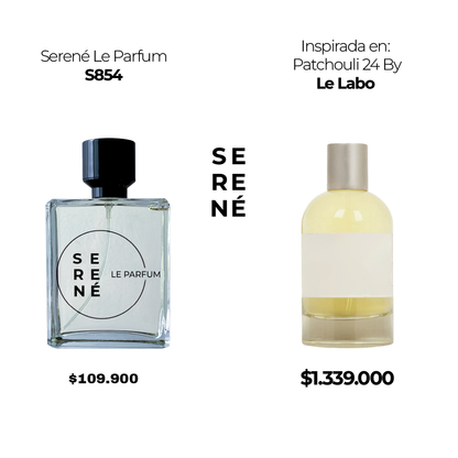 Serené Le Parfum S854 Inspirada en: Patchouli 24 By Le Labo (50 ML POR 168)