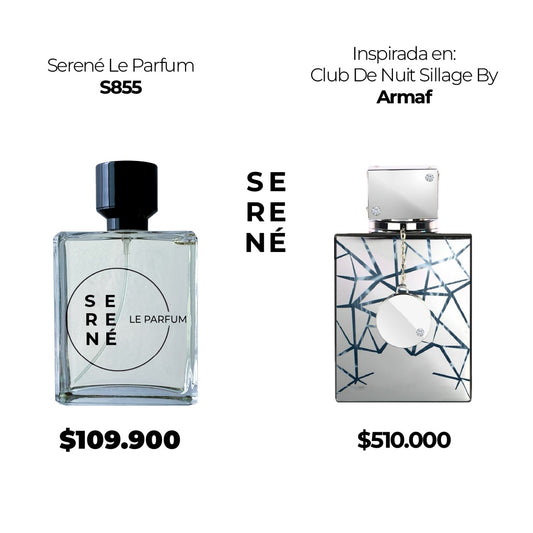 Serené Le Parfum S855 Inspirado en: Club De Nuit Sillage By Armaf (Kit 50 ML)