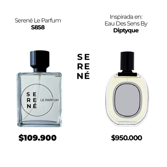 Serené Le Parfum S858 Inspirado en: Eau Des Sens By Diptyque (Kit 50 ML)