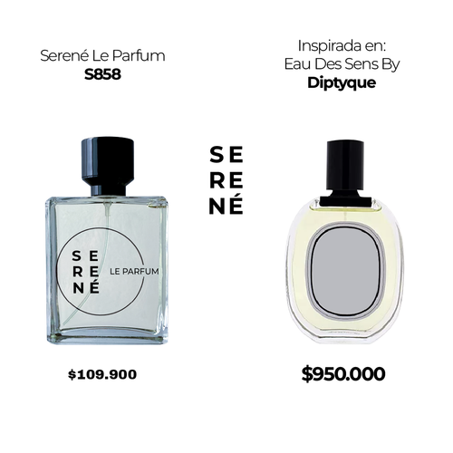 Serené Le Parfum S858 Inspirado en: Eau Des Sens By Diptyque (50 ML POR 168)