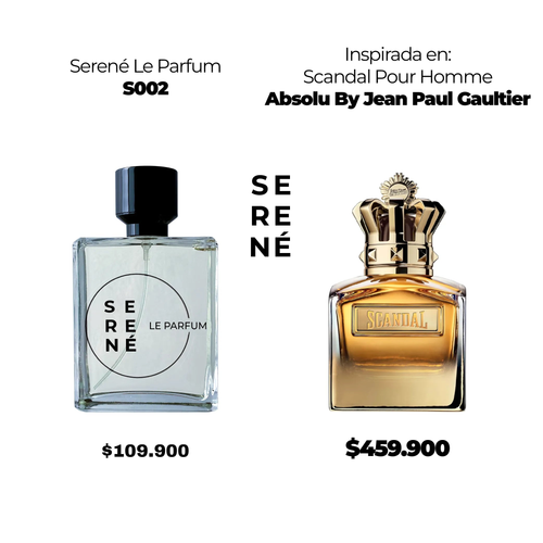 Serené S002 Inspirada en Scandal Pour Homme Absolu By Jean Paul Gaultier (50 ML POR 168)