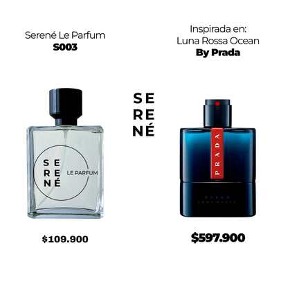 Serené S003 Inspirada en Luna Rossa Ocean By Prada (50 ML POR 168)