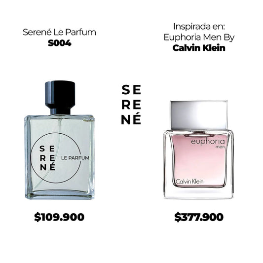 Serené S004 Inspirada en Euphoria Men By Calvin Klein (Kit 50 ML)