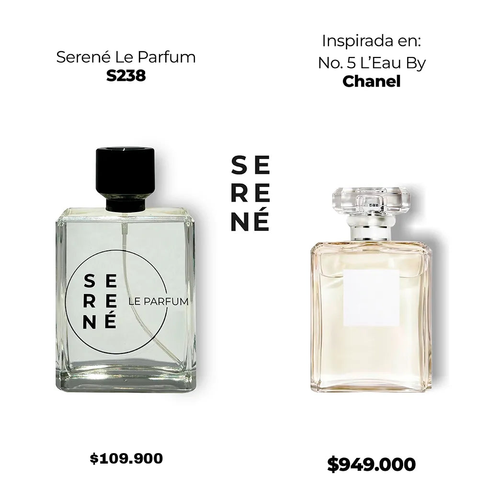 Serené S238 Inspirada en No. 5 L’Eau By Chanel (50 ML POR 168)