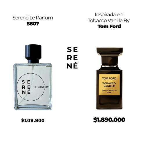 Serené S807 Inspirada en Tobacco Vanille by Tom Ford (50 ML POR 168)