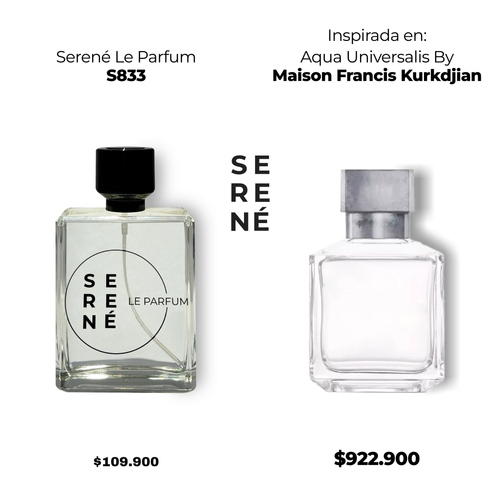 Serené S833 Inspirada en Aqua Universalis By Maison Francis Kurkdjian (50 ML POR 168)