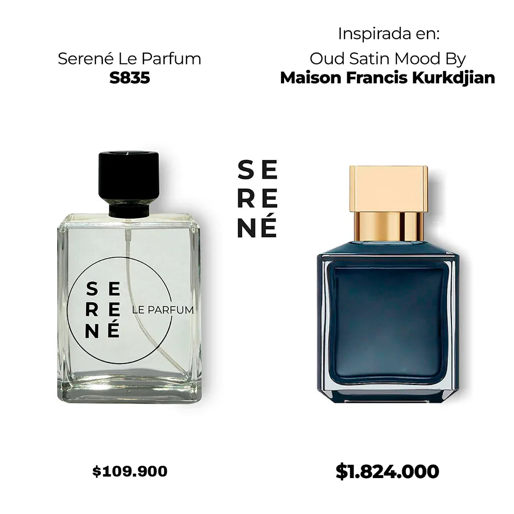 Serené S835 Inspirada en Oud Satin Mood By Maison Francis Kurkdjian (50 ML POR 168)
