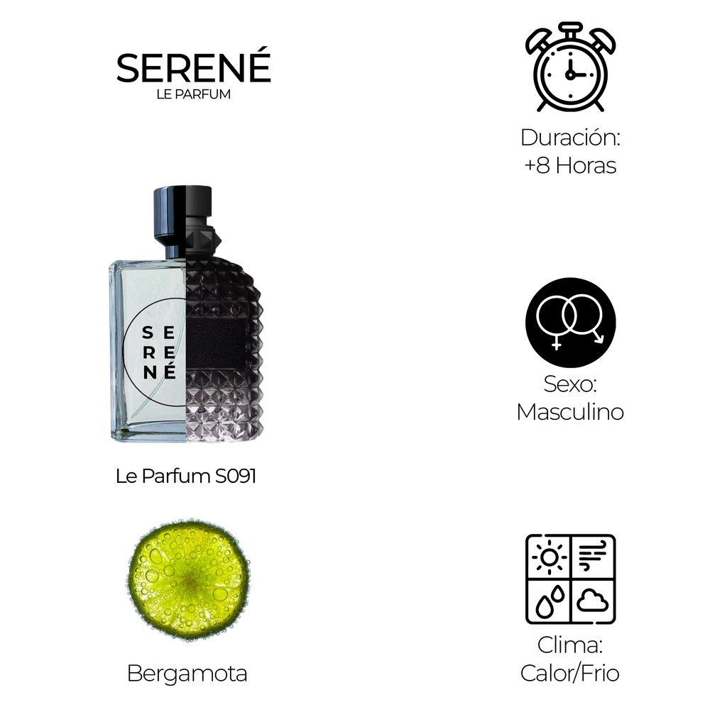 Serené Le Parfum S091 Inspirada en Valentino Uomo Born in Roma By Valentino (Kit 50 ml) — vista 2